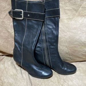 Fossil Leather Boots with wedge heel